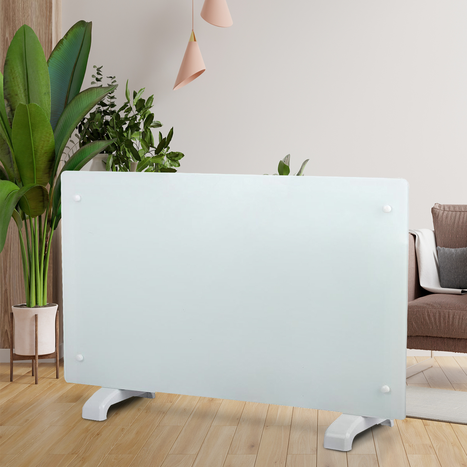 Electric Panel Heater in White 2000w Free Standing Wall Mounted