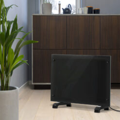 Electric Panel Heater in Black 1500w - Free Standing Wall Mounted Heaters