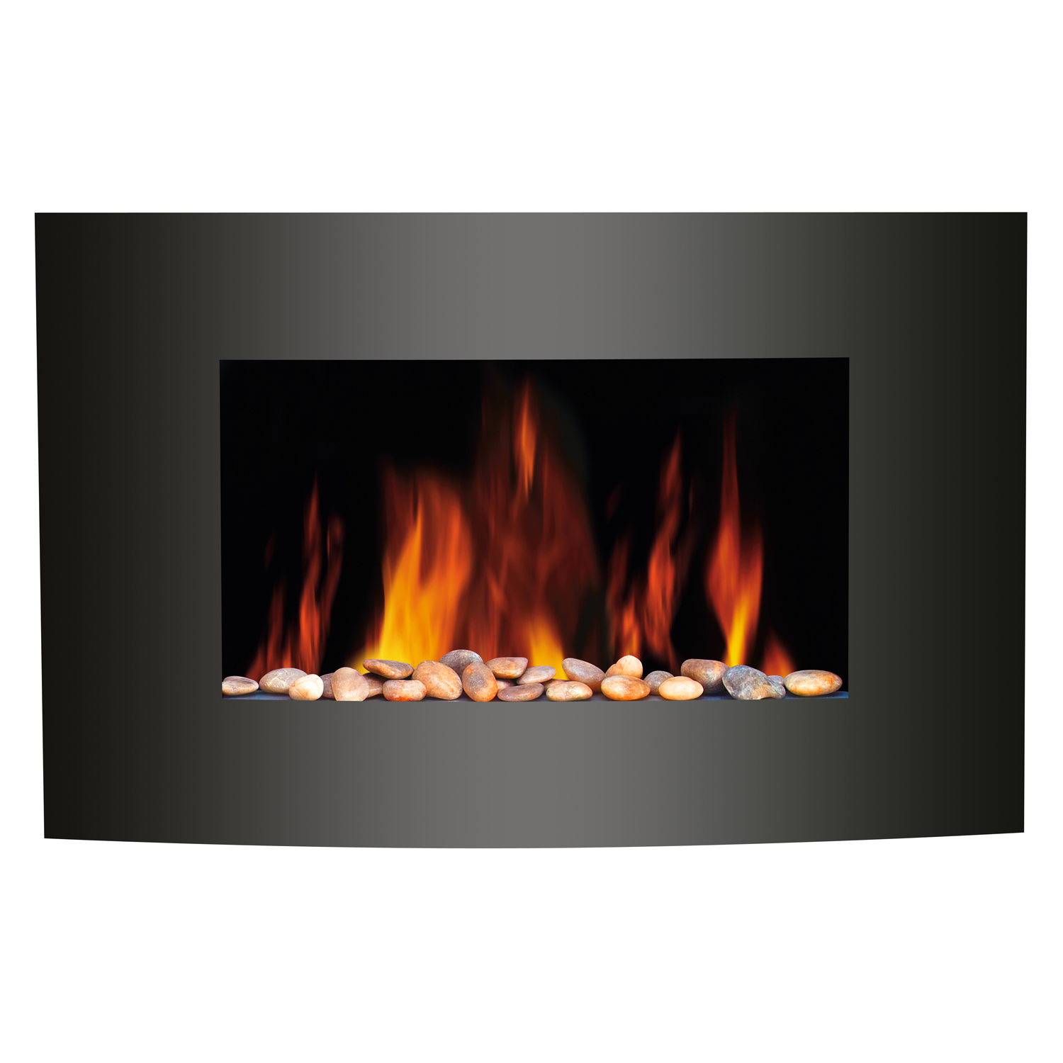 Glowmaster Knightsbridge Widescreen Black Wall Mounted Electric Curved