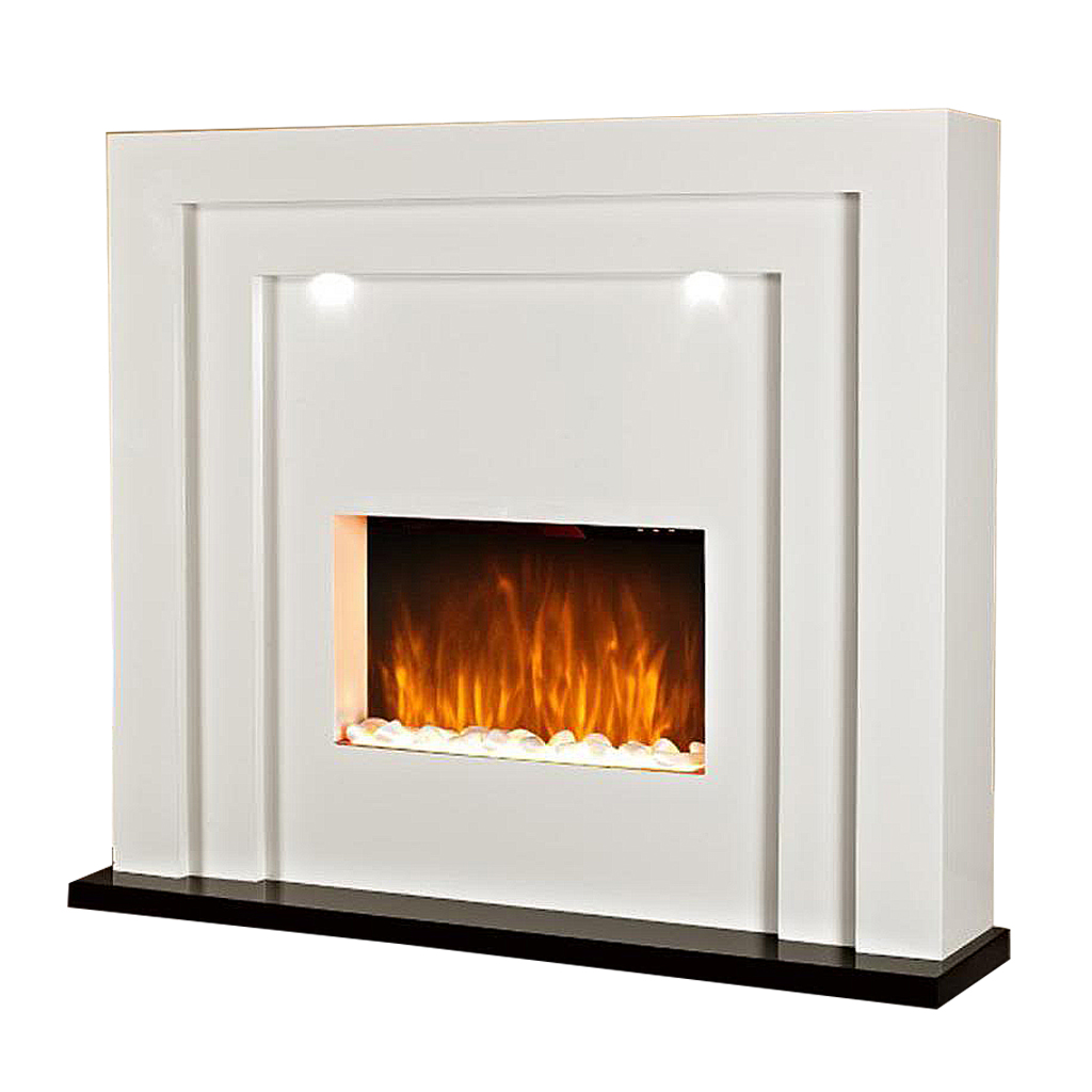 Glowmaster White Mdf Surround Led Electric Fireplace Glowmaster Uk