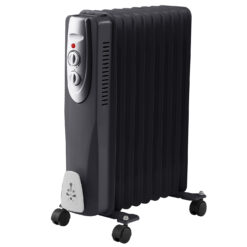 2000W 9 Fin Black Oil Filled Radiator
