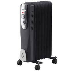 1500W 7 Fin Black Oil Filled Radiator