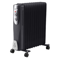 2500W 11 Fin Black Oil Filled Radiator